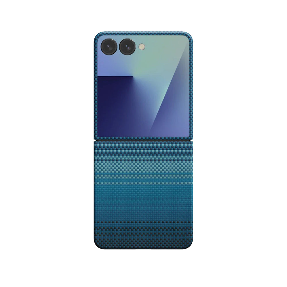 Pitaka Tactile Woven Sunset-Moonrise Serisi Galaxy Z Flip 7 M-safe Aramid Fiber Telefon Kılıfı Pitaka Tactile Woven Sunset-Moonrise Serisi Galaxy Z Flip 7 M-safe Aramid Fiber Telefon Kılıfı